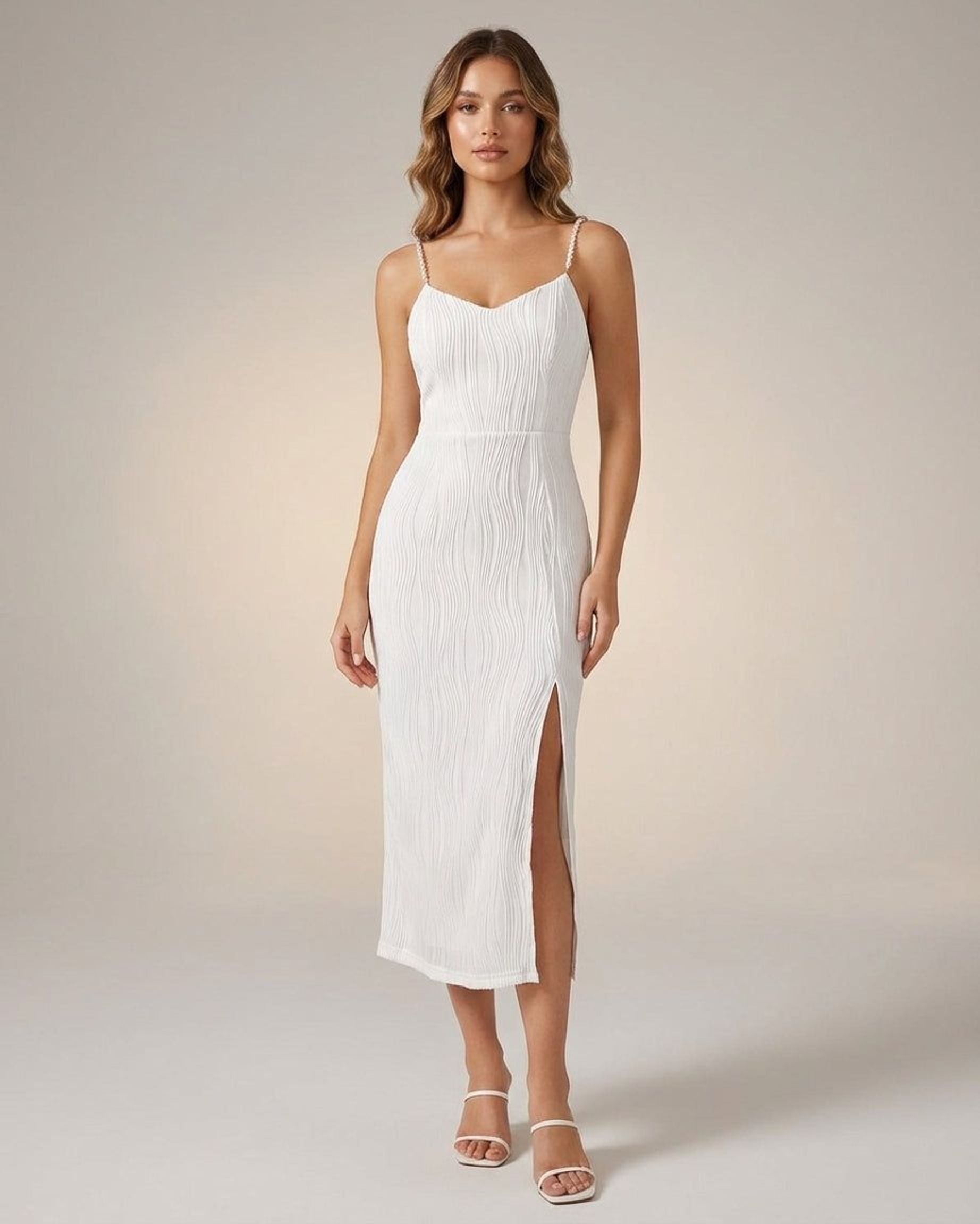 Elena Varo | Women's Wave Textured Midi Dress