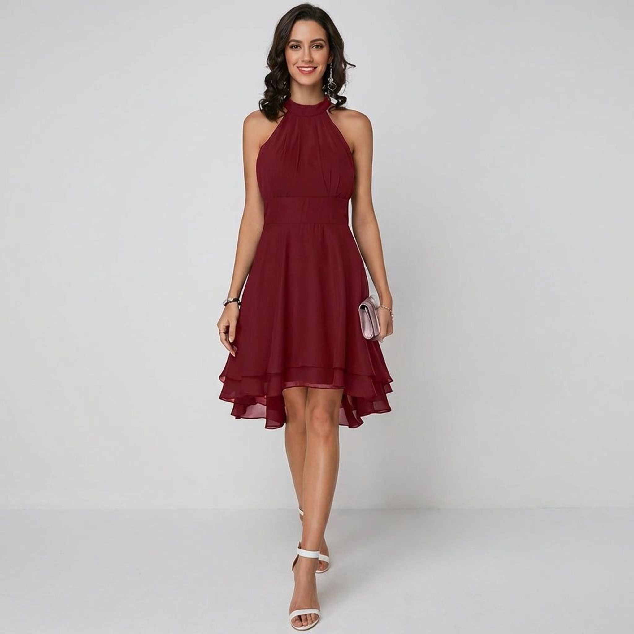 Elodie Vant | Women's Ruffle Mini Dress for Parties