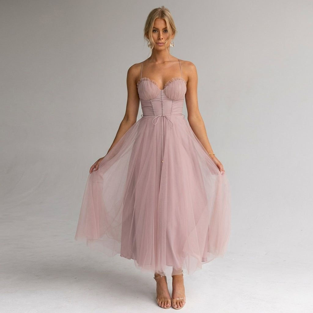 Amélie Voss | Women's Elegant Midi Evening Dress