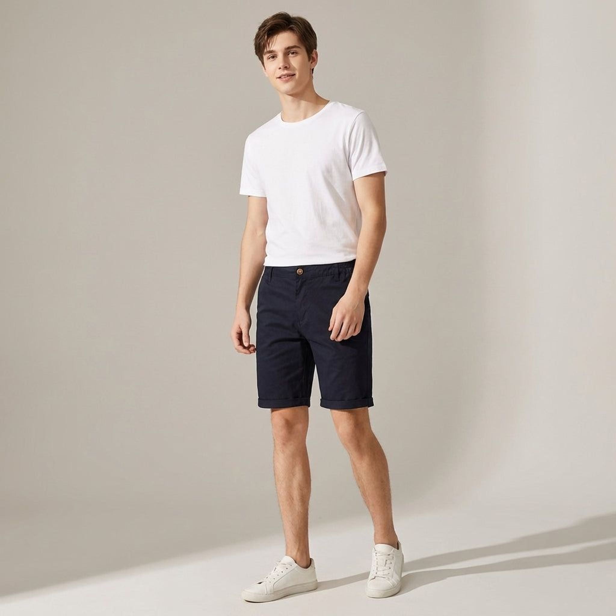 Luca Brix | Men's Elastic Waist Casual Shorts
