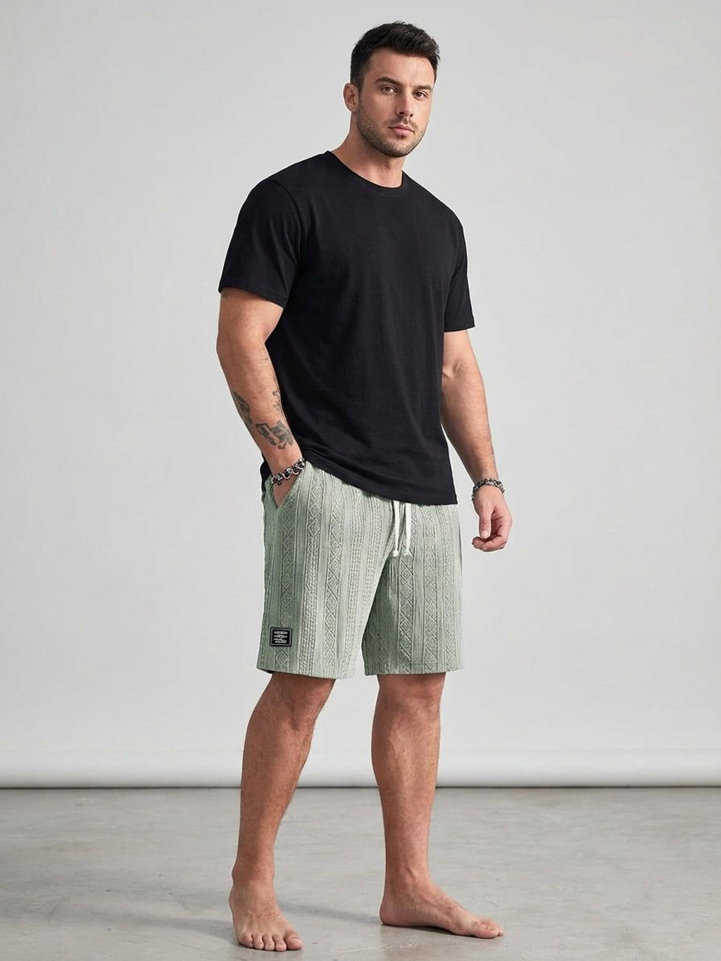 Romain Teld | Men's Relaxed Fit Knit Lounge Shorts
