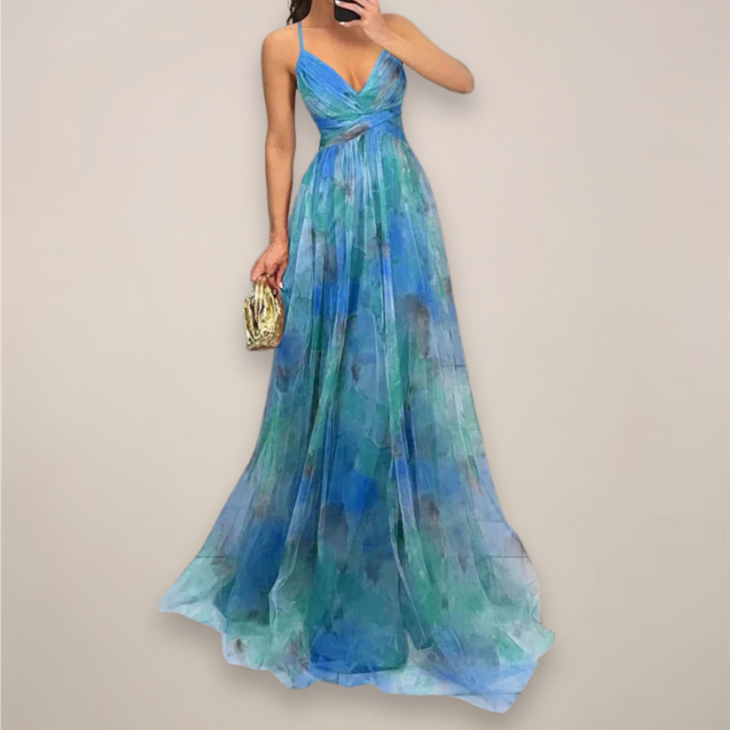 Elodie Varn | Women's Floral Print Maxi Dress