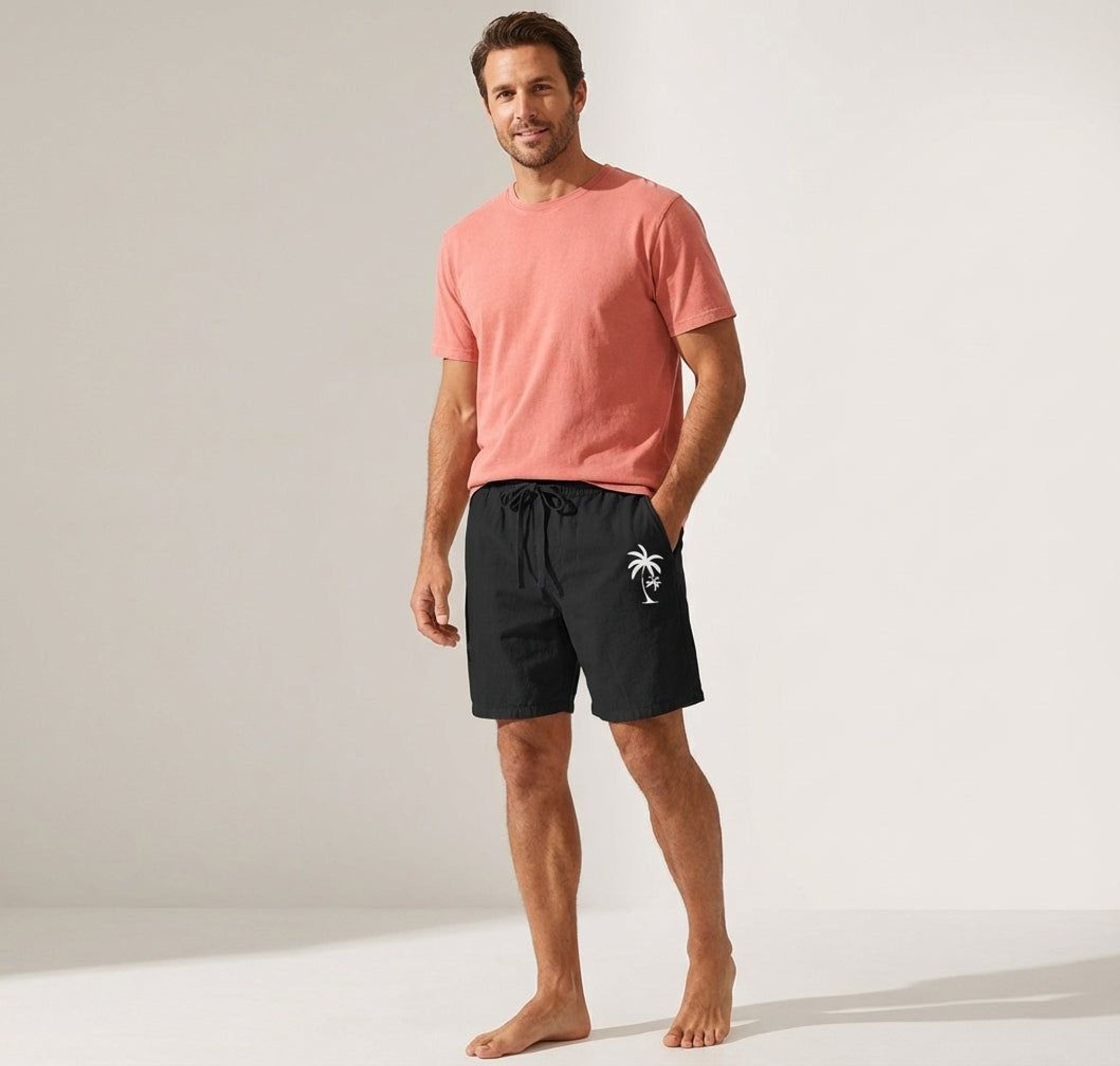 Léonie Voss | Women's Casual Summer Shorts with Embroidery