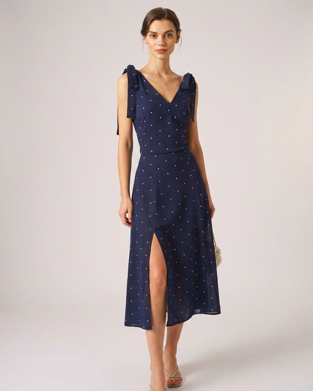 Elodie Vare | Women's A-Line Navy Midi Skirt