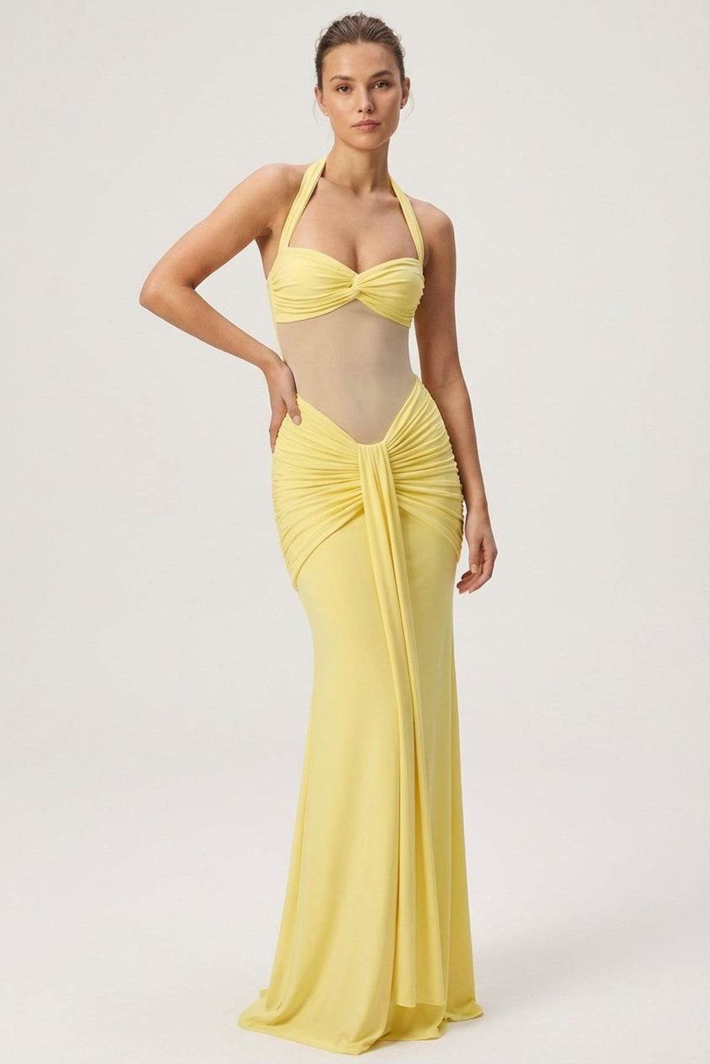 Léonie Tress | Women's Elegant Halter Maxi Dress