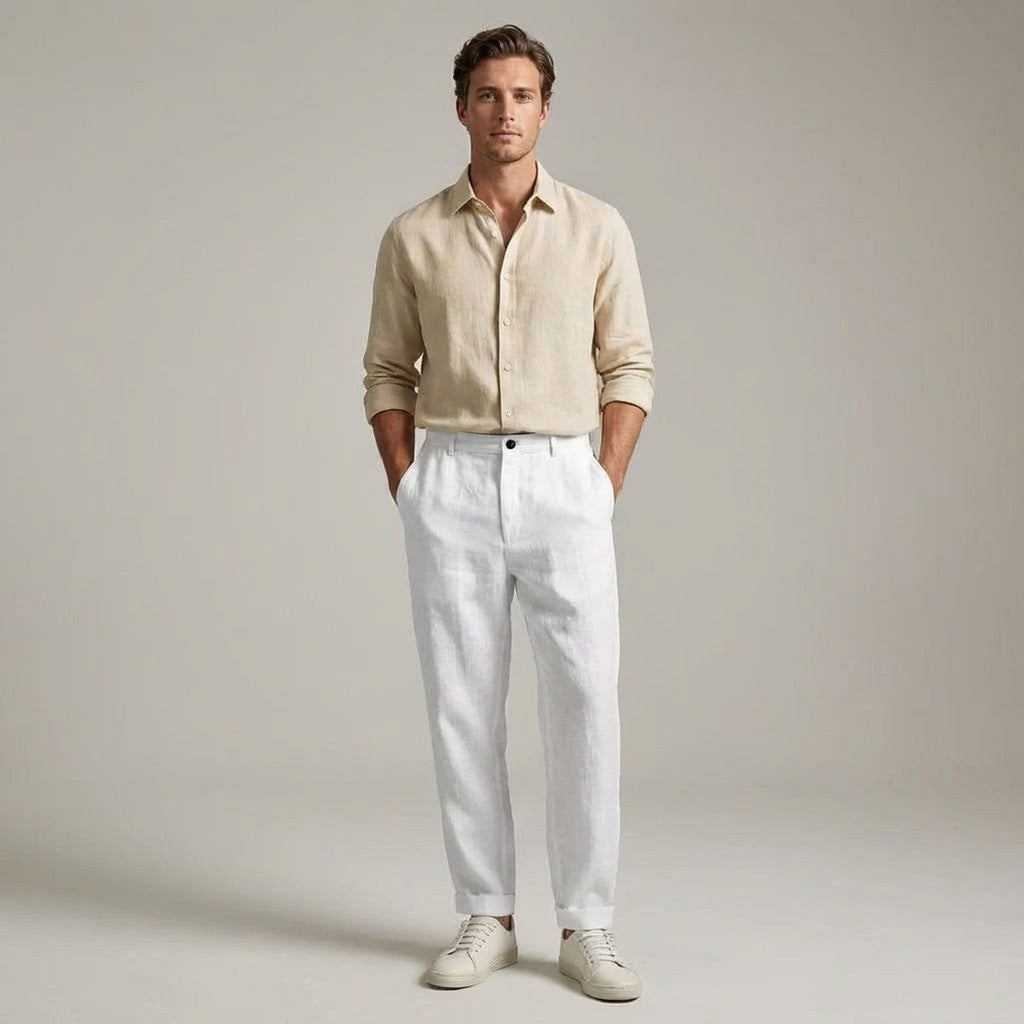 Elara Venn | Men's Lightweight Breathable Linen Pants