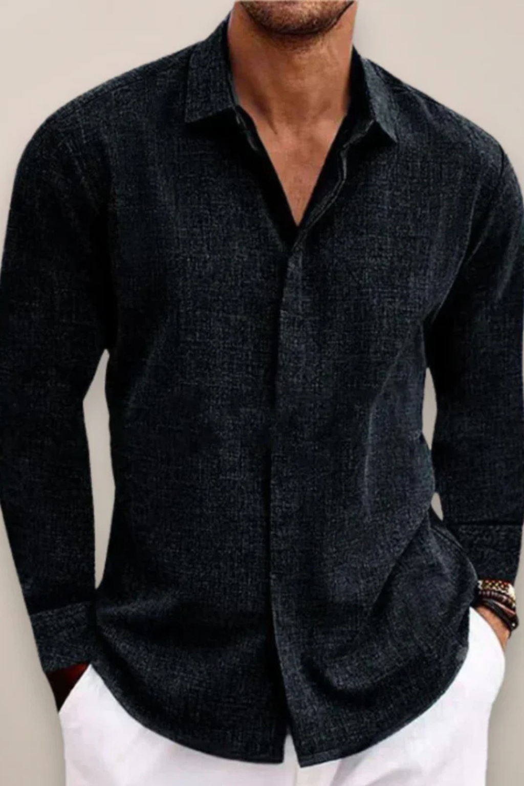Lucien Brack | Men's Long Sleeve Casual Shirt in Grey