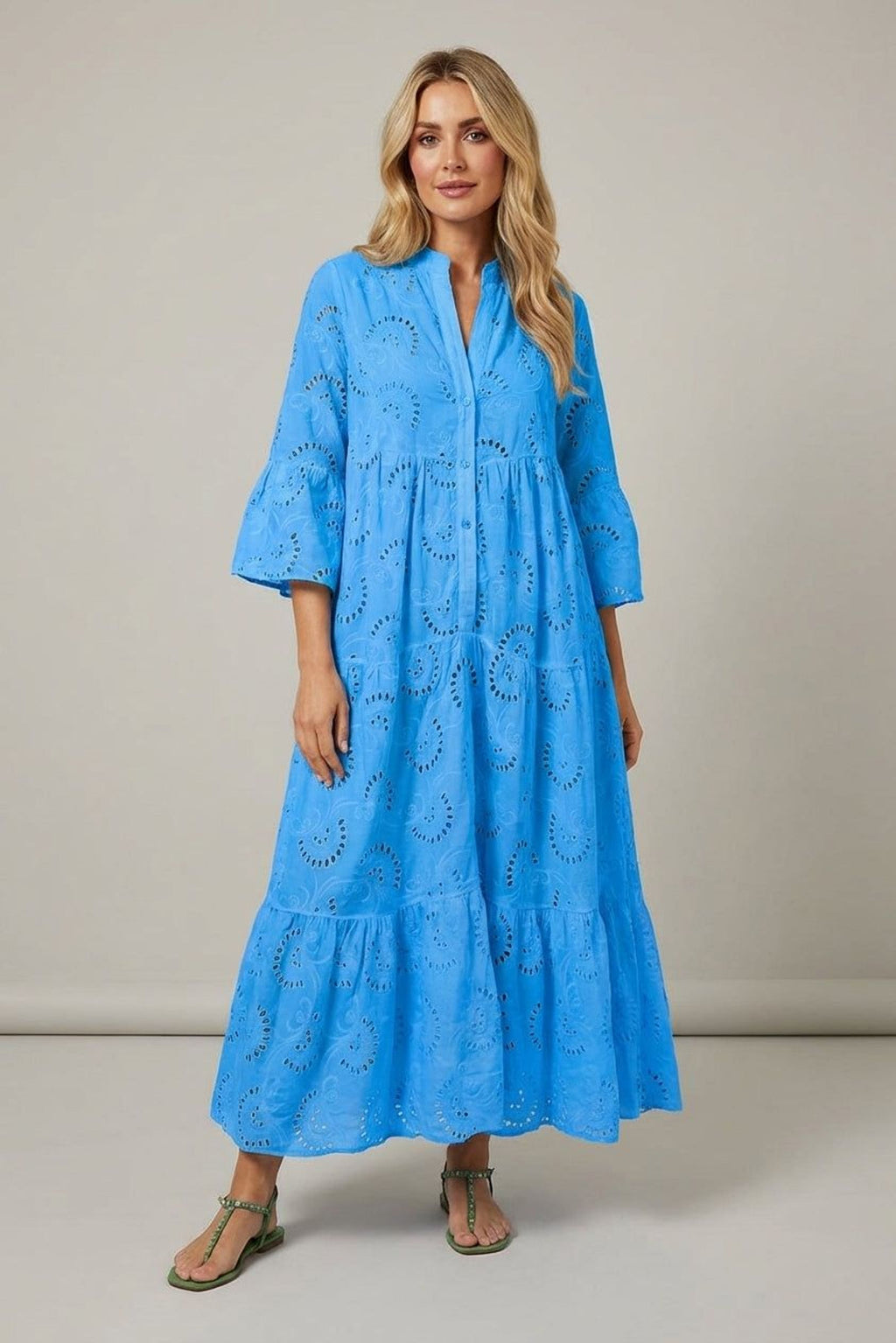 Elena Voss | Women's Embroidered Bohemian Maxi Dress