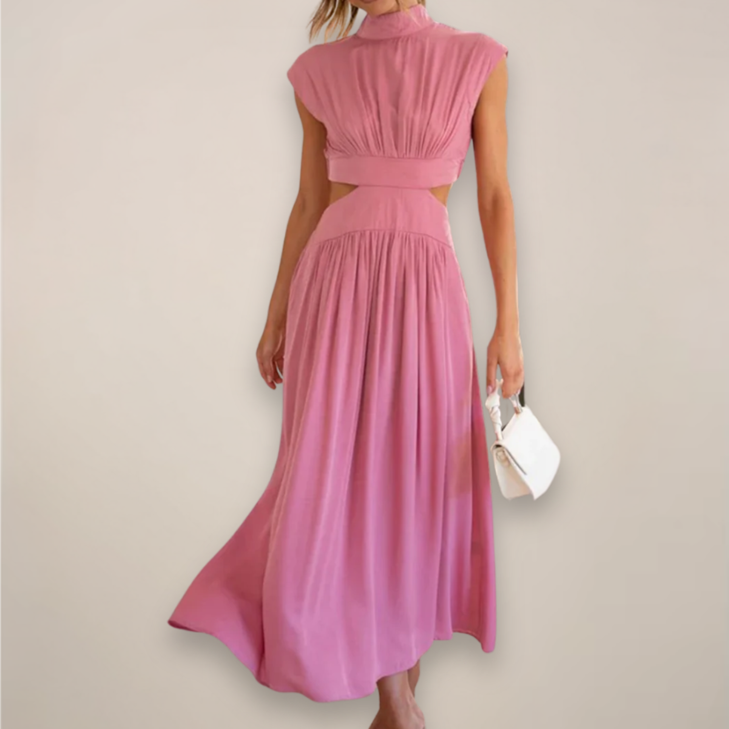 Celeste Varn | Women's Elegant Turtleneck Maxi Dress