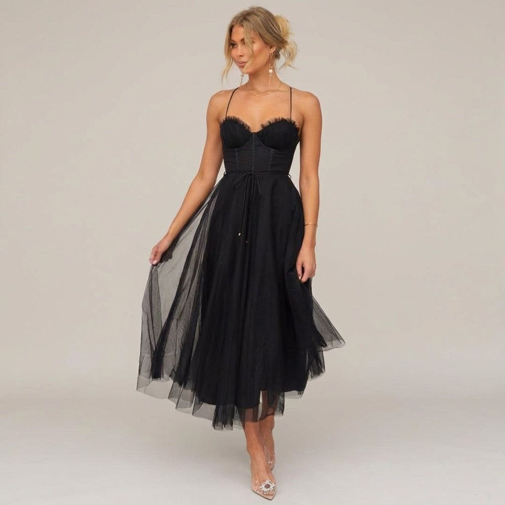 Amélie Voss | Women's Elegant Midi Evening Dress