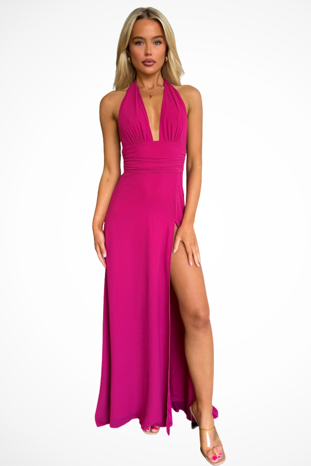 Elodie Vance | Women's Halter Neck Maxi Dress