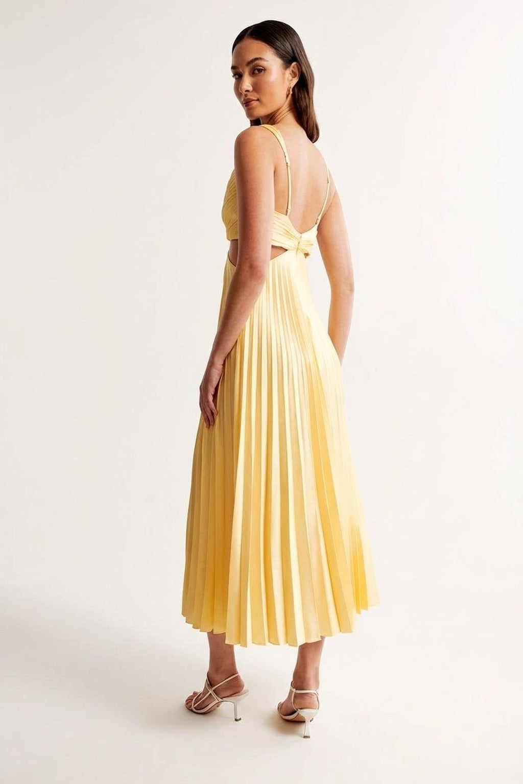 Léonie Faris | Women's Satin Pleated Evening Dress