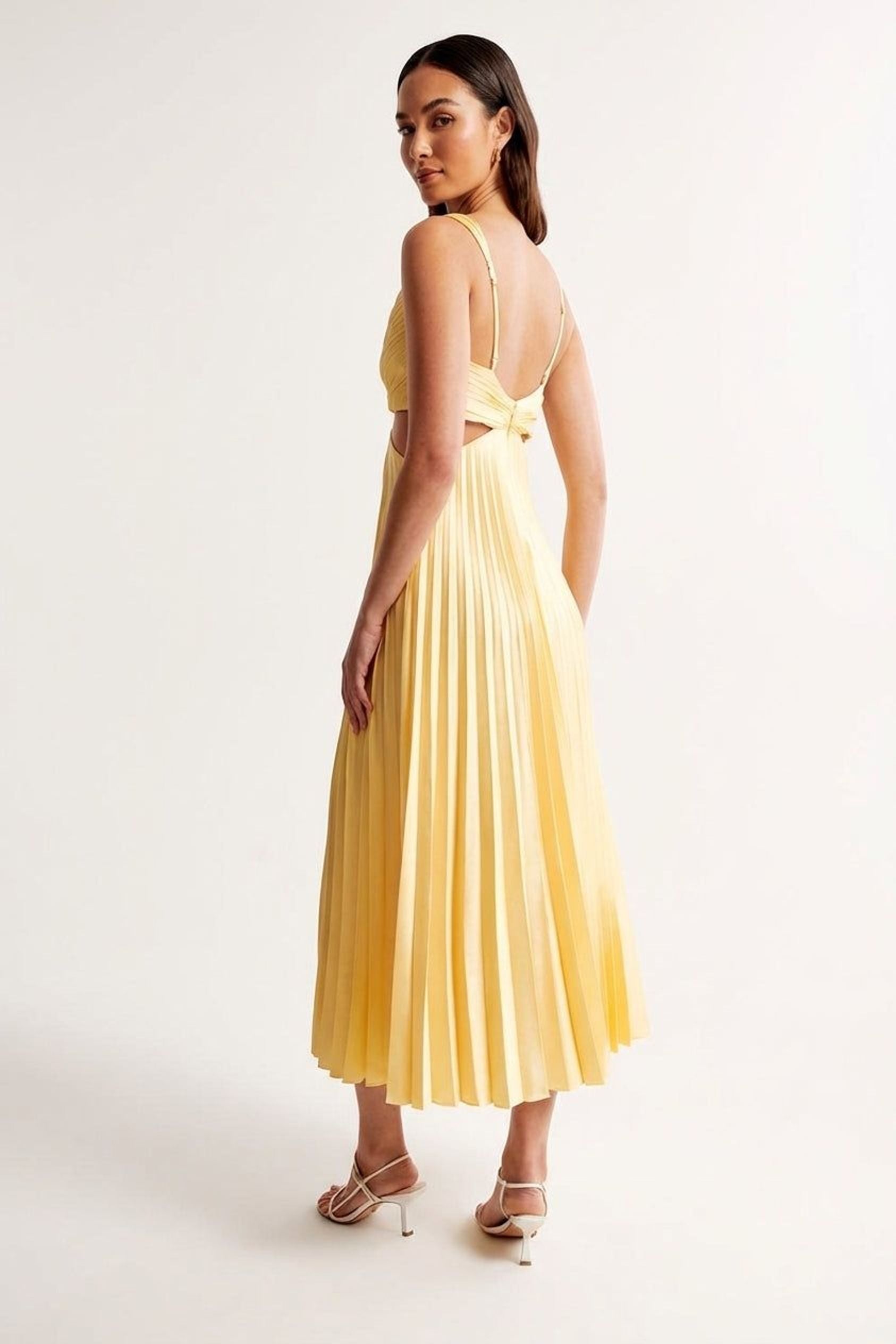 Léonie Faris | Women's Satin Pleated Evening Dress