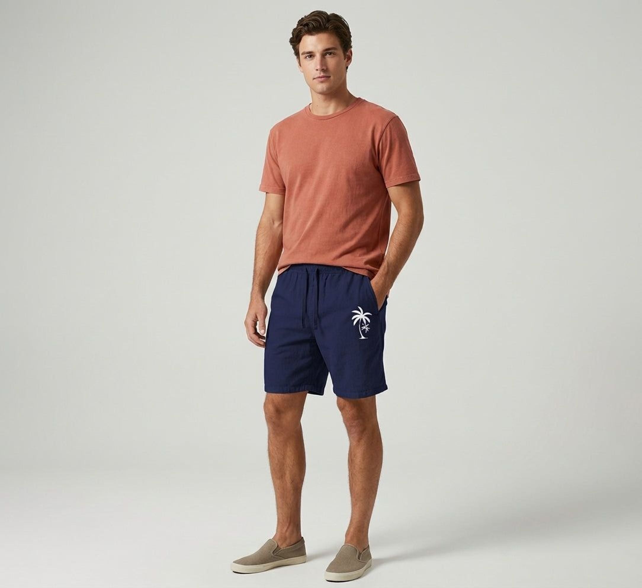 Léonie Voss | Women's Casual Summer Shorts with Embroidery