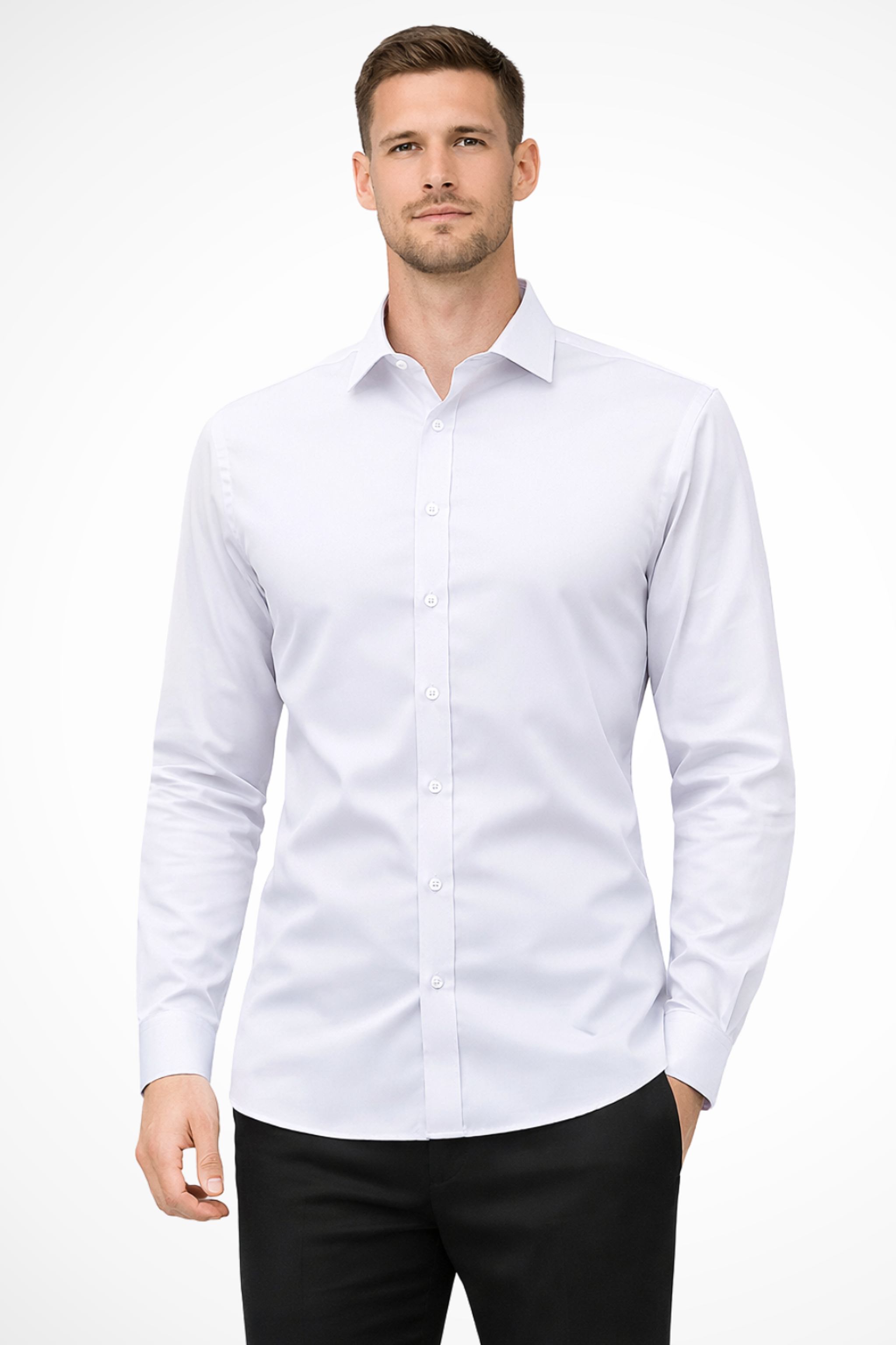 Gaston Trev | Men's Slim Fit Long Sleeve Shirt