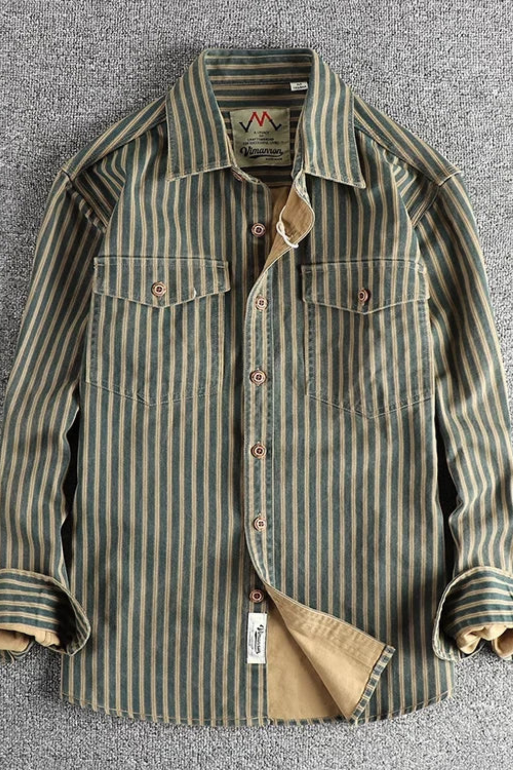Lucian Breck | Men's Loose Fit Striped Shirt