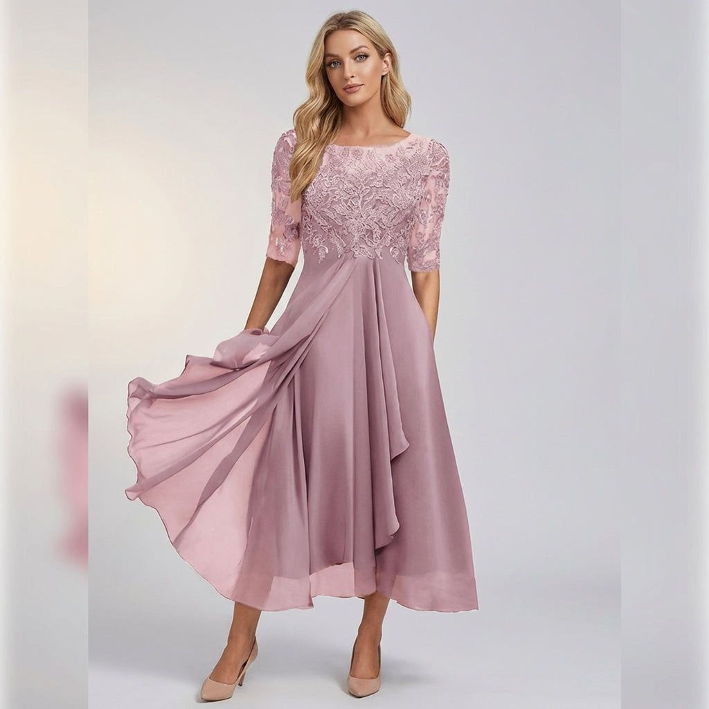 Elara Faye | Women's Elegant Midi Dress for Weddings