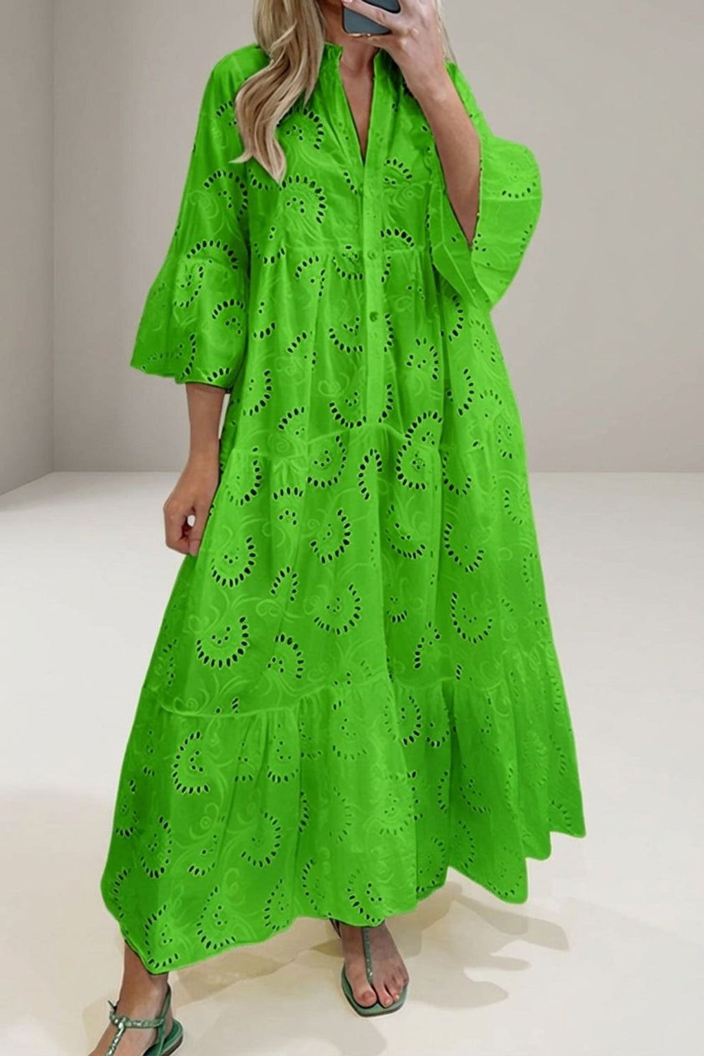 Elena Voss | Women's Embroidered Bohemian Maxi Dress