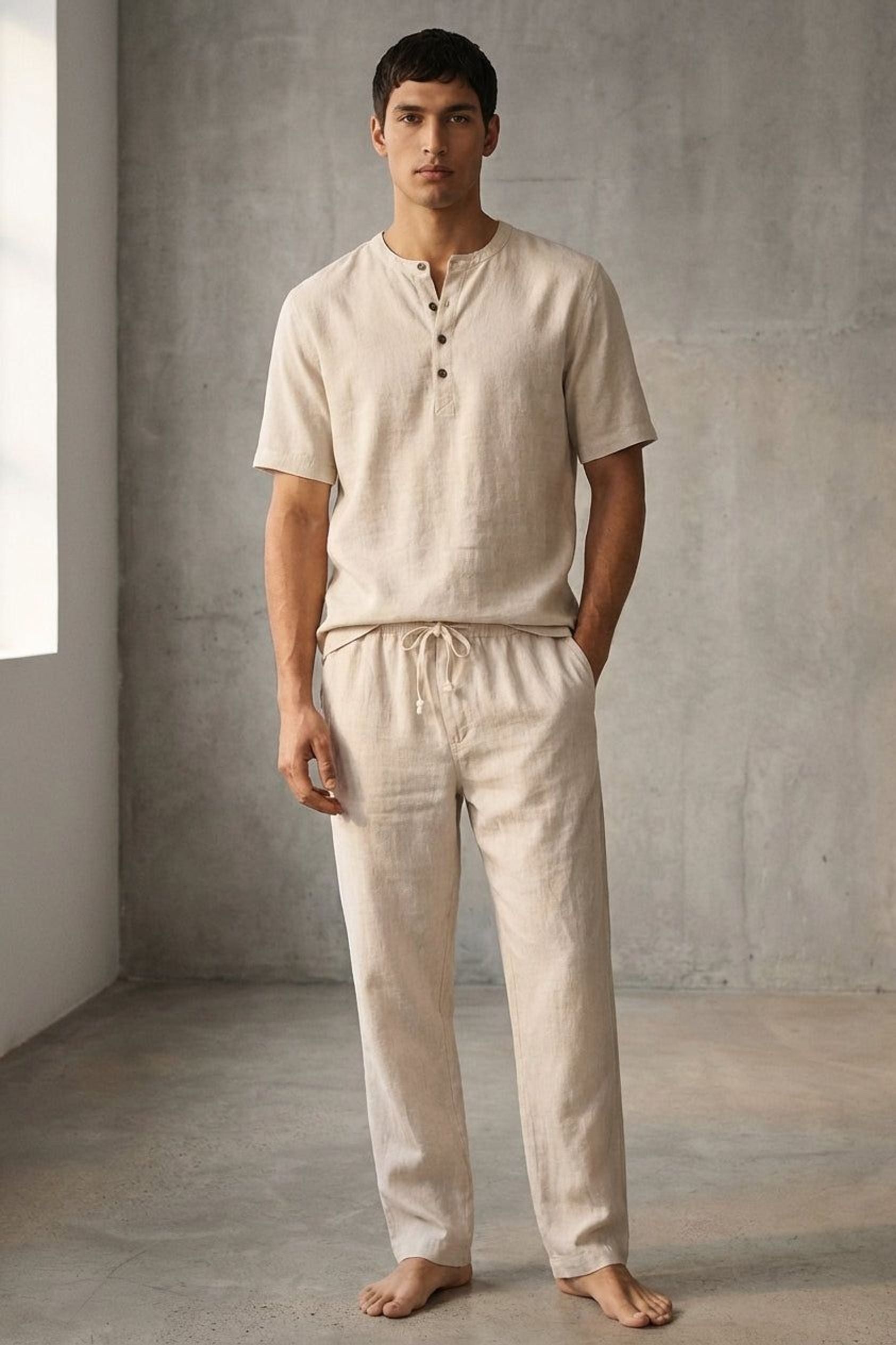 Léo Brisk | Men's Cotton Linen Casual Outfit