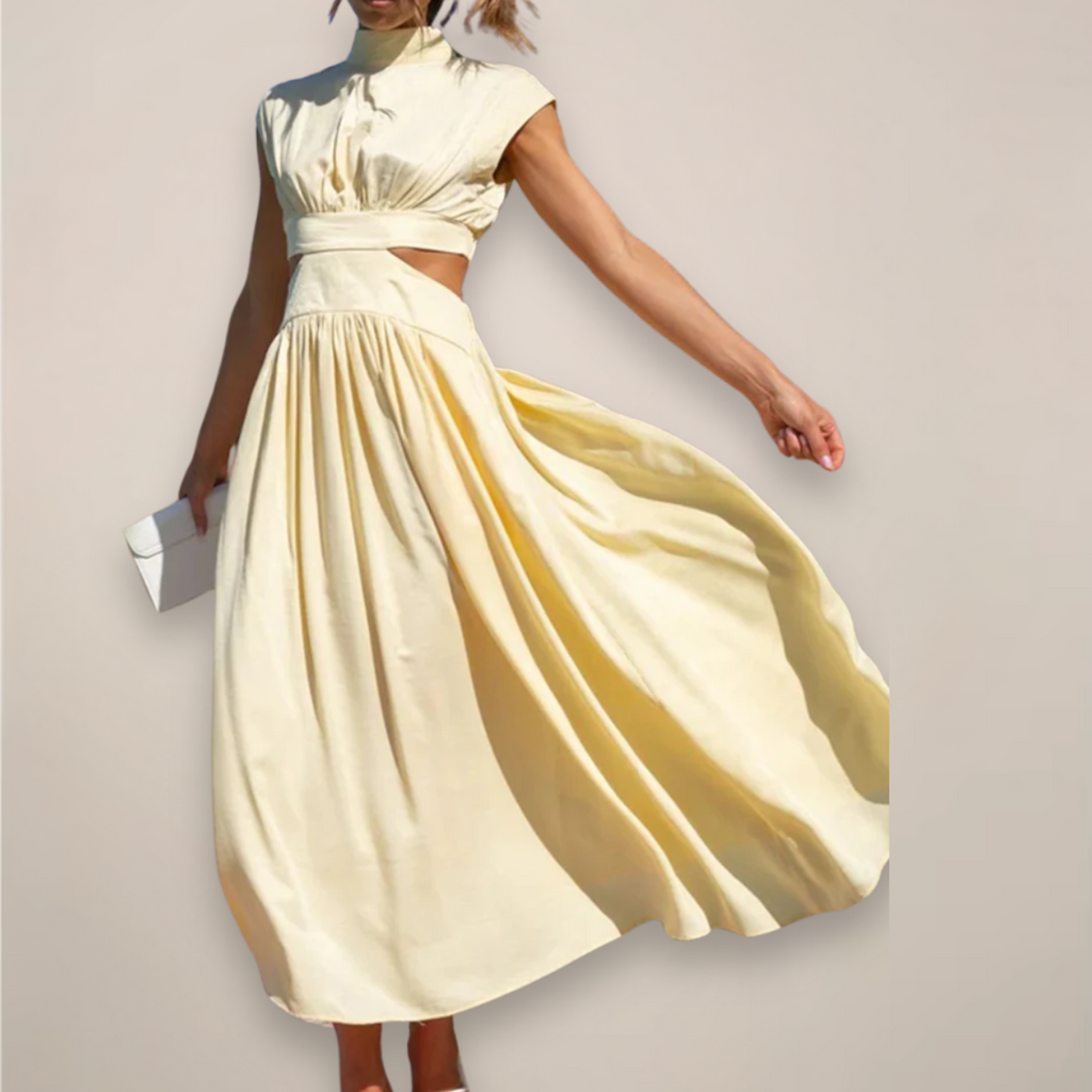 Celeste Varn | Women's Elegant Turtleneck Maxi Dress