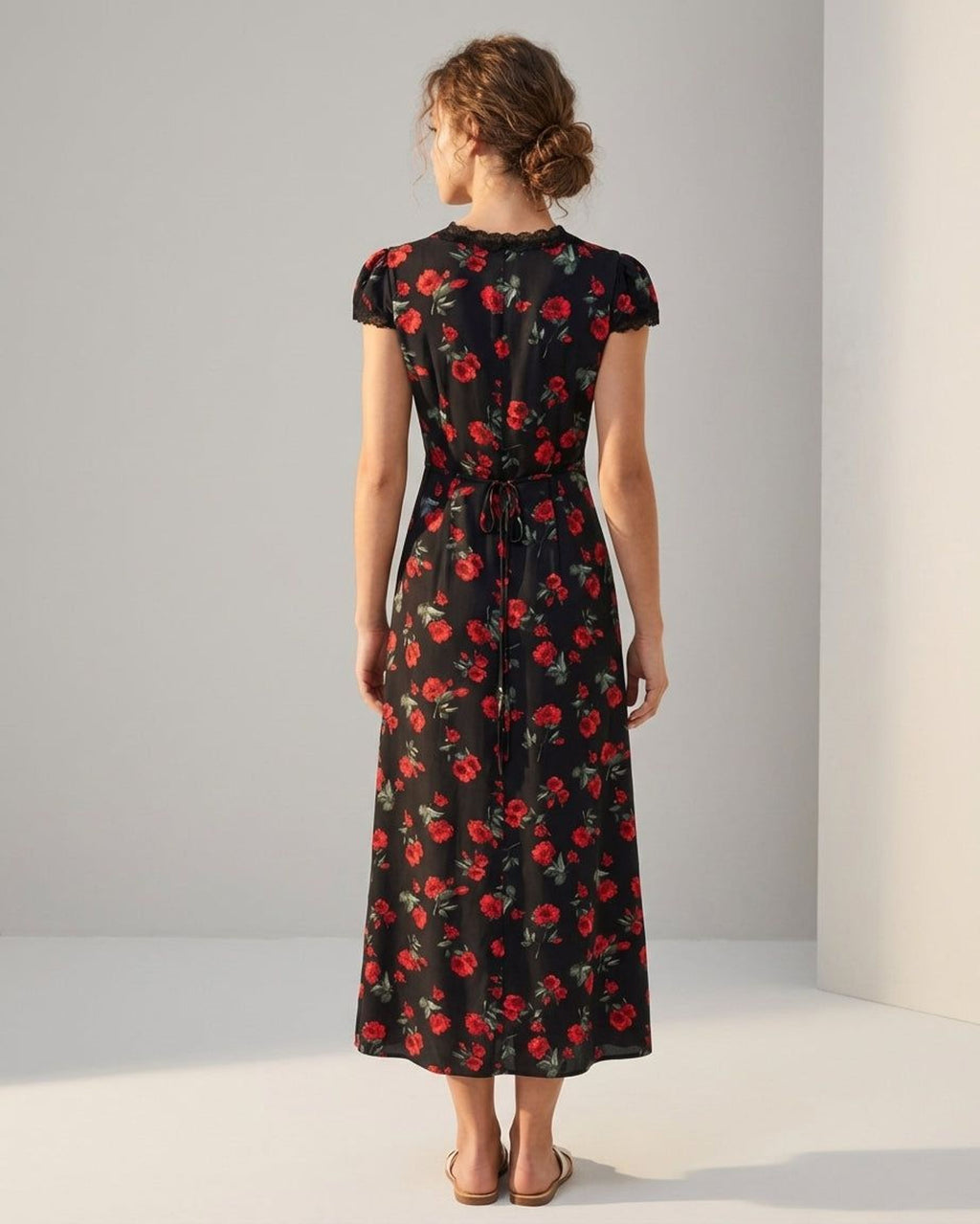 Elena Vire | Women's Floral V Neck Maxi Dress