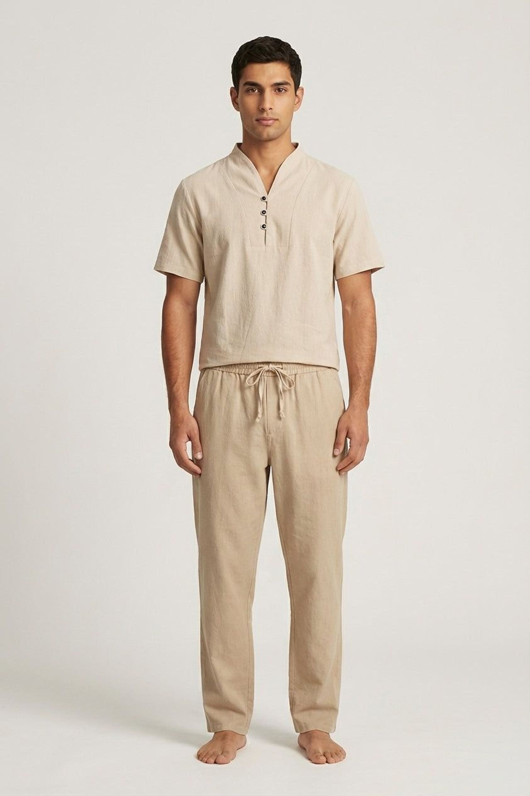 Léo Brisk | Men's Cotton Linen Casual Outfit