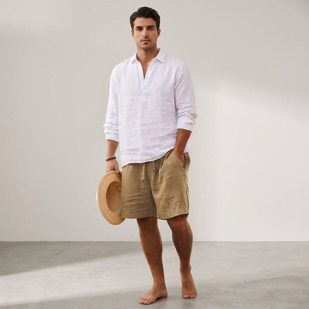 Luca Brant | Men's Relaxed Fit Linen Shorts