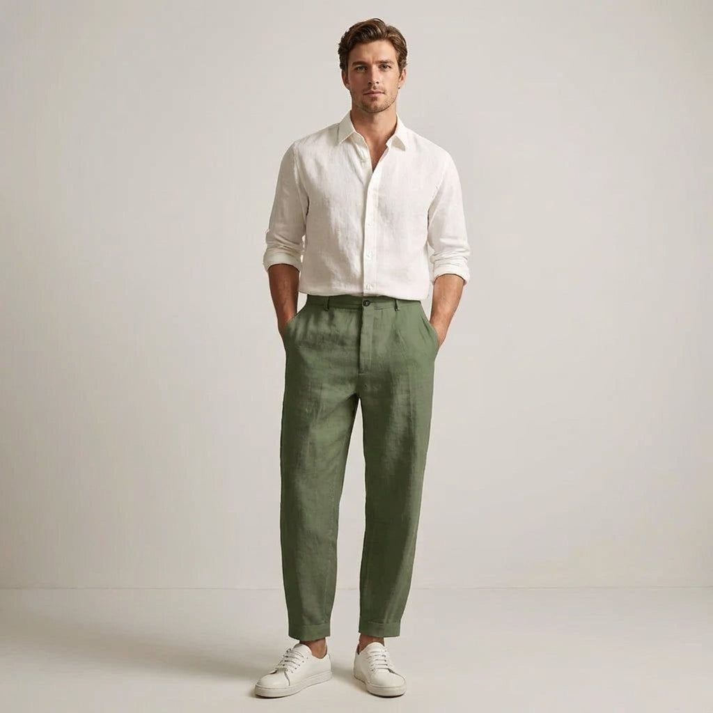 Elara Venn | Men's Lightweight Breathable Linen Pants