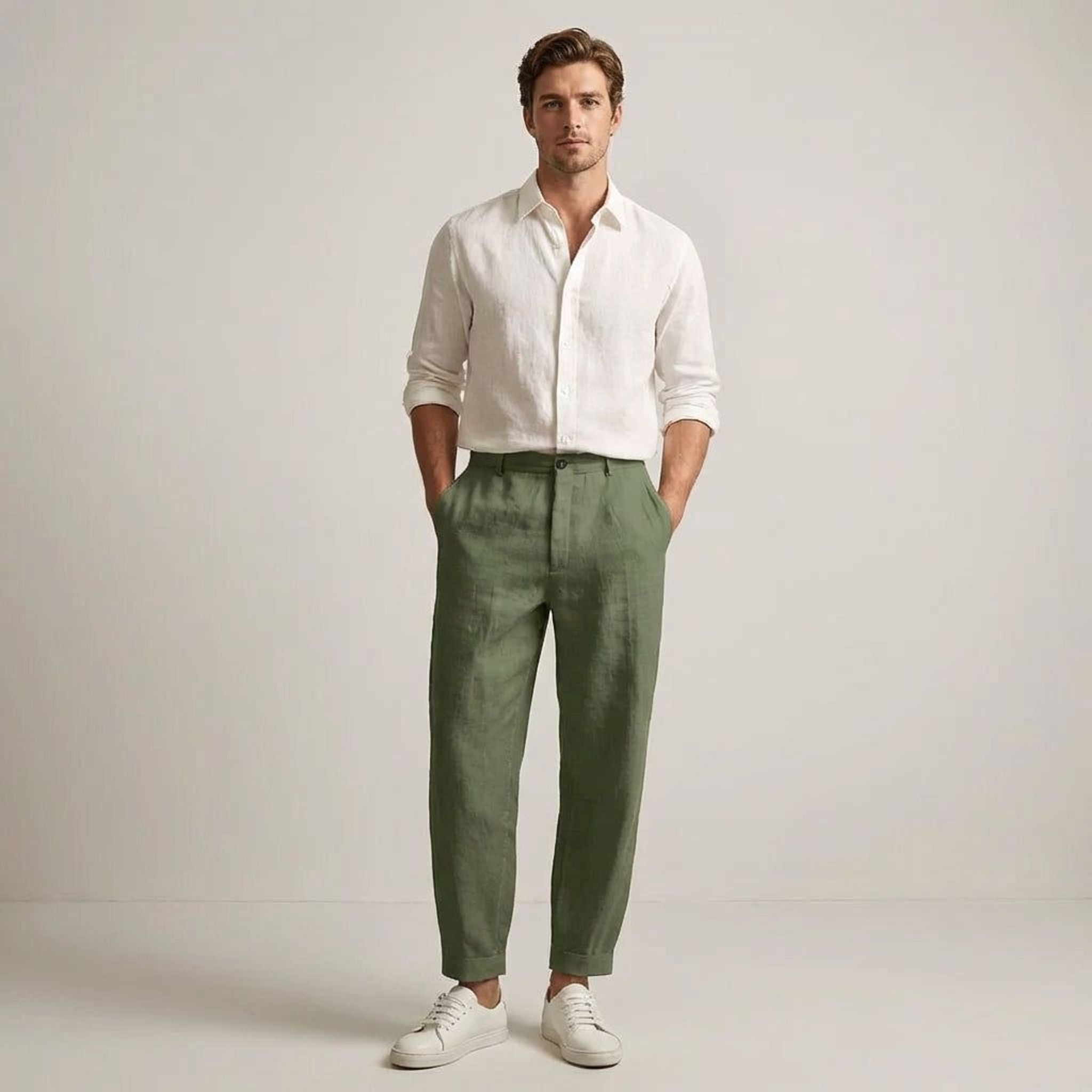 Elara Venn | Men's Lightweight Breathable Linen Pants