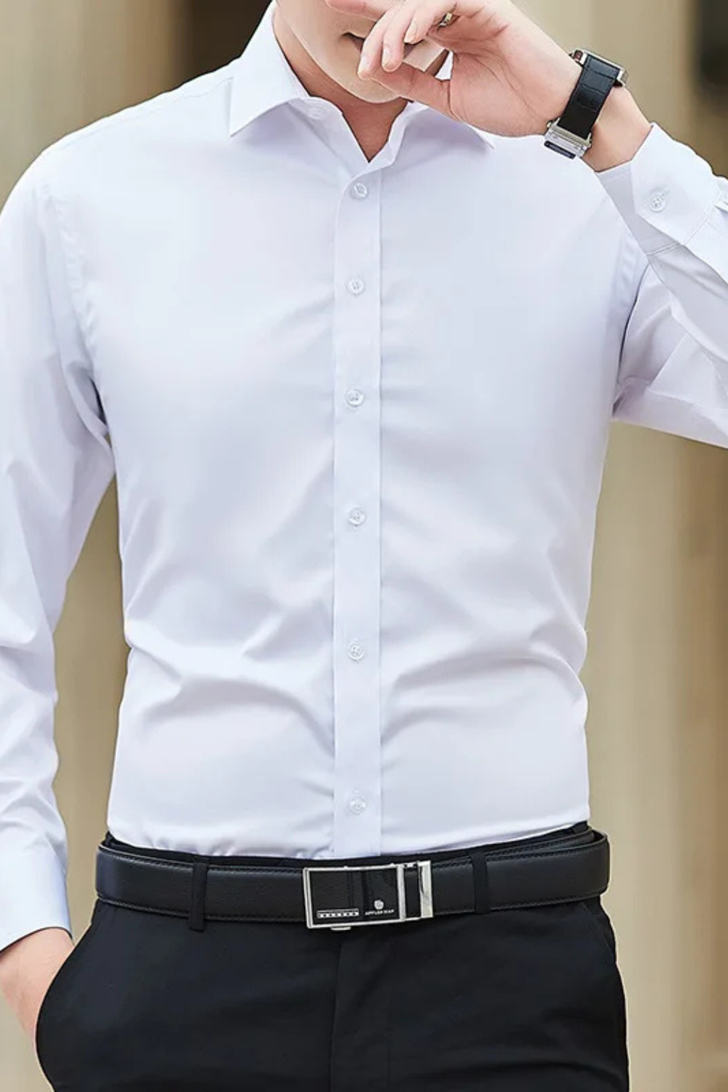 Gaston Trev | Men's Slim Fit Long Sleeve Shirt