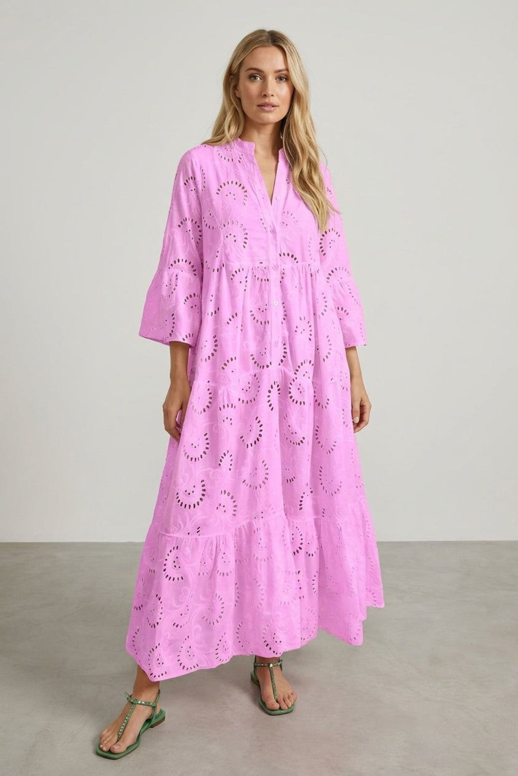 Elena Voss | Women's Embroidered Bohemian Maxi Dress