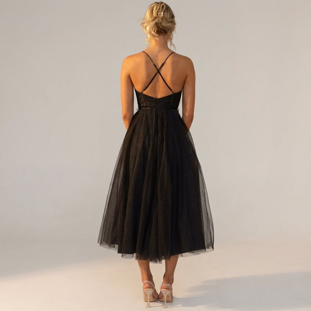 Amélie Voss | Women's Elegant Midi Evening Dress