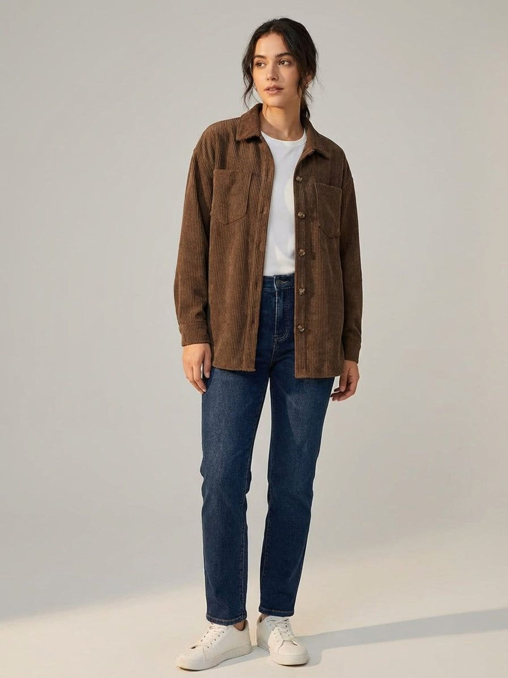 Lucien Brix | Men's Corduroy Cargo Shorts in Brown