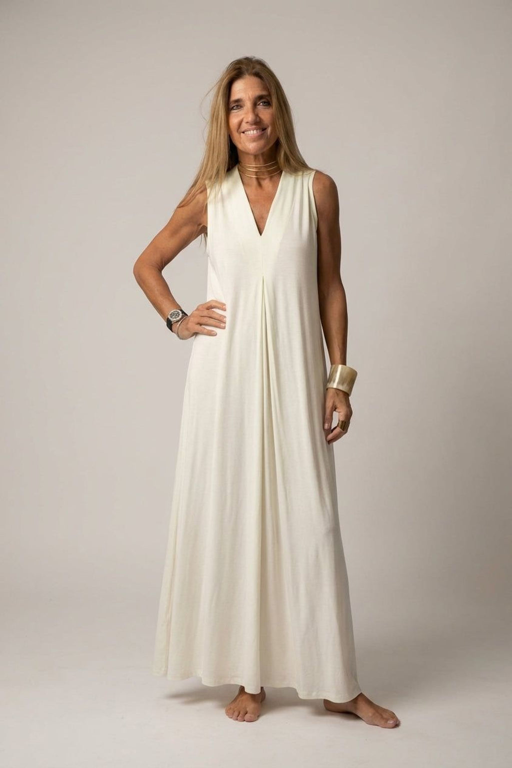 Elena Voss | Women's Slim Fit Dress with Cardigan