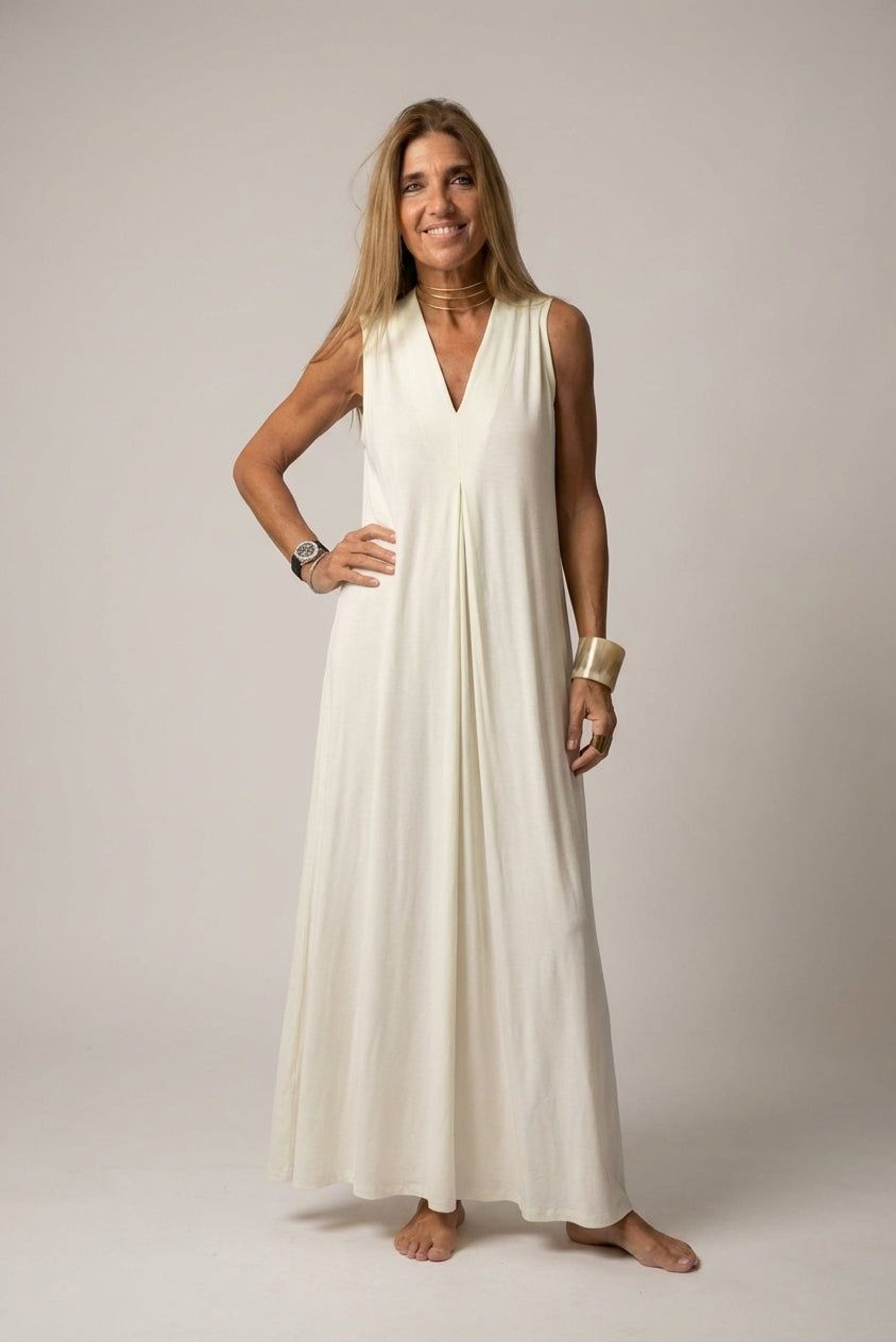 Elena Voss | Women's Slim Fit Dress with Cardigan