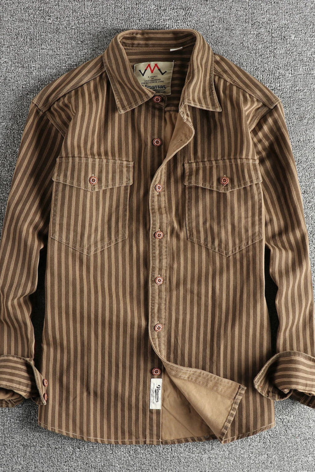 Lucian Breck | Men's Loose Fit Striped Shirt
