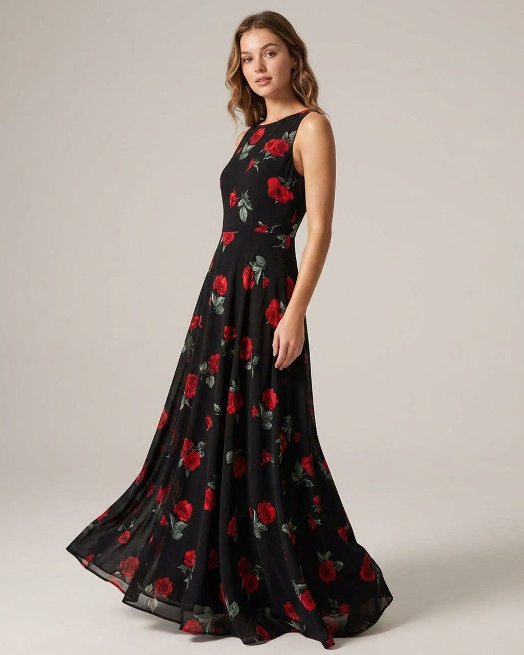 Elena Vire | Women's Floral V Neck Maxi Dress