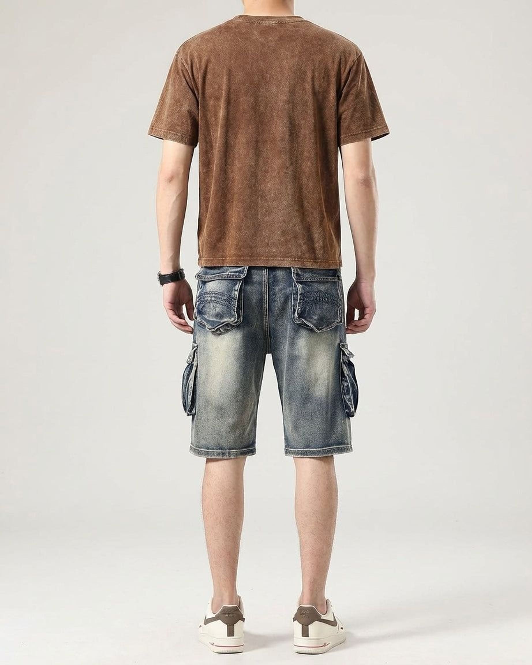 Jasper Vann | Men's Relaxed Fit Denim Cargo Shorts